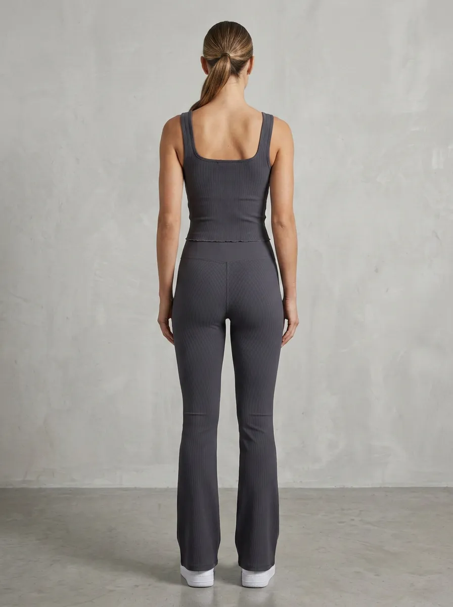 Workout Active-Look Women's Tank Top Flare Pants Active Set