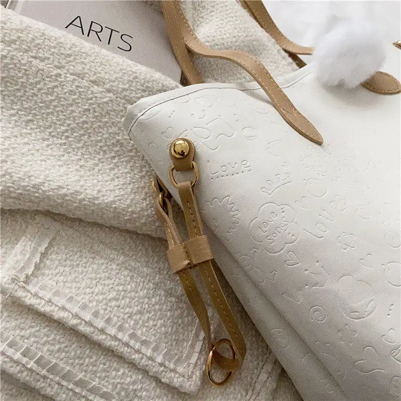 Structured Leather Roomy Everyday Tote Bag