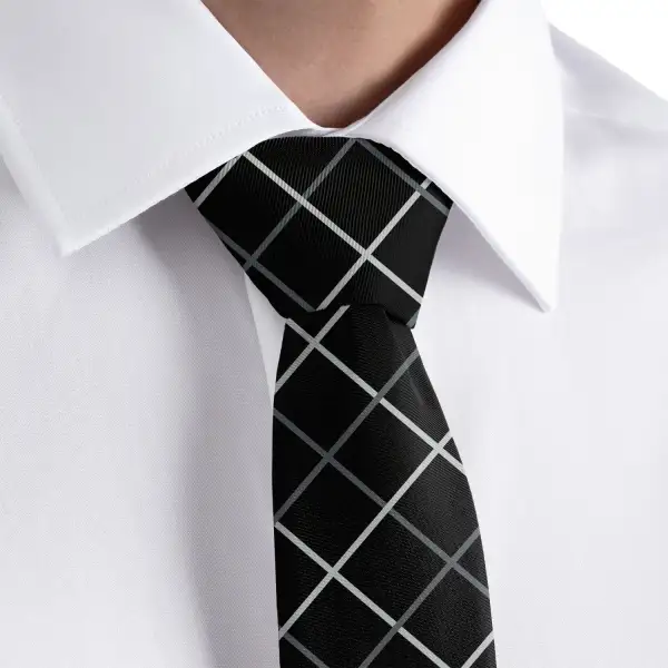 Polished Plaid Texture Necktie