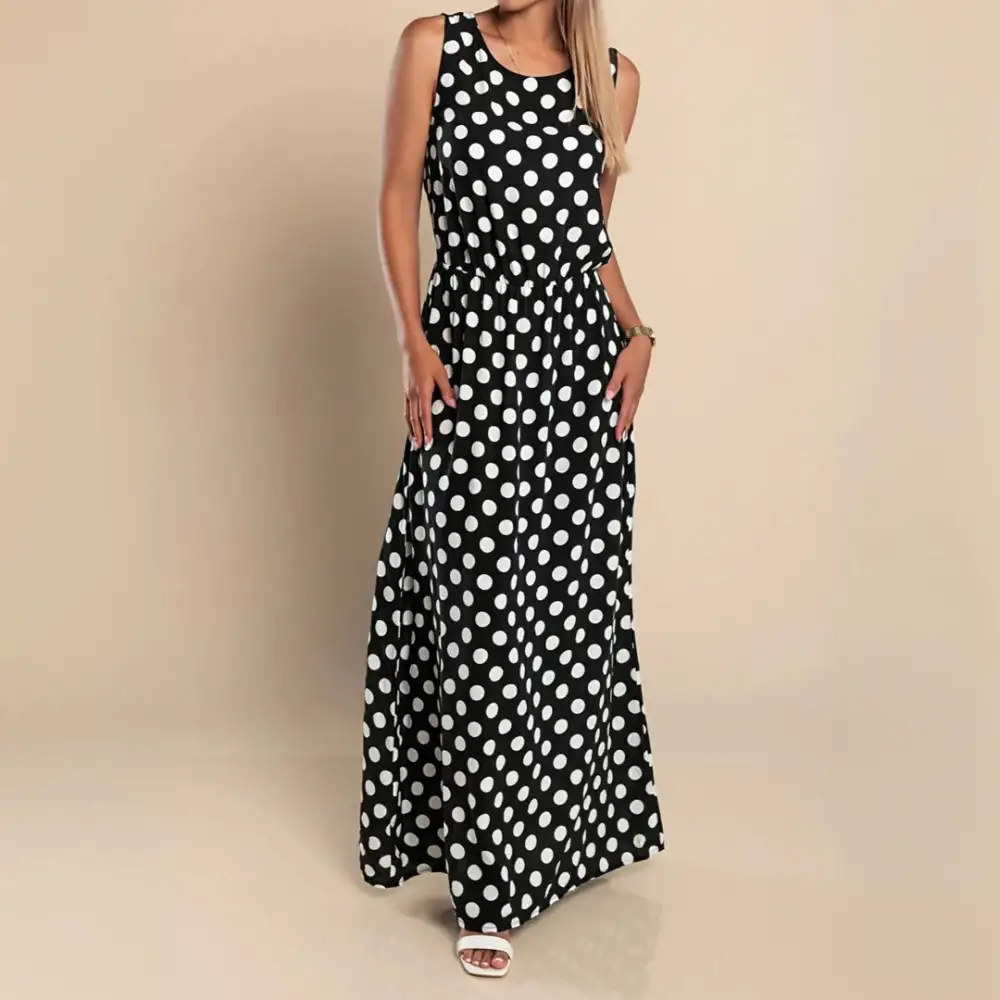 Avery Polka Dot Flow Maxi Dress