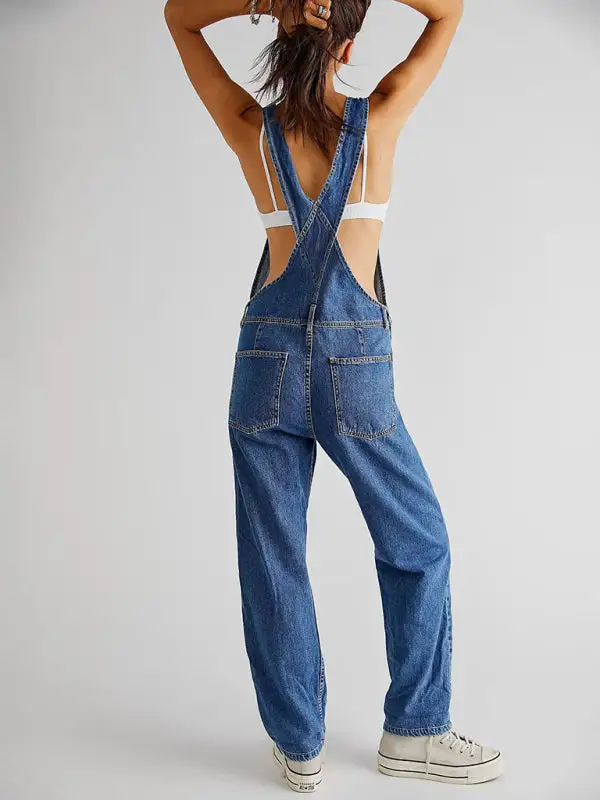 Jumpsuit Loose Overall Trousers Denim Pants