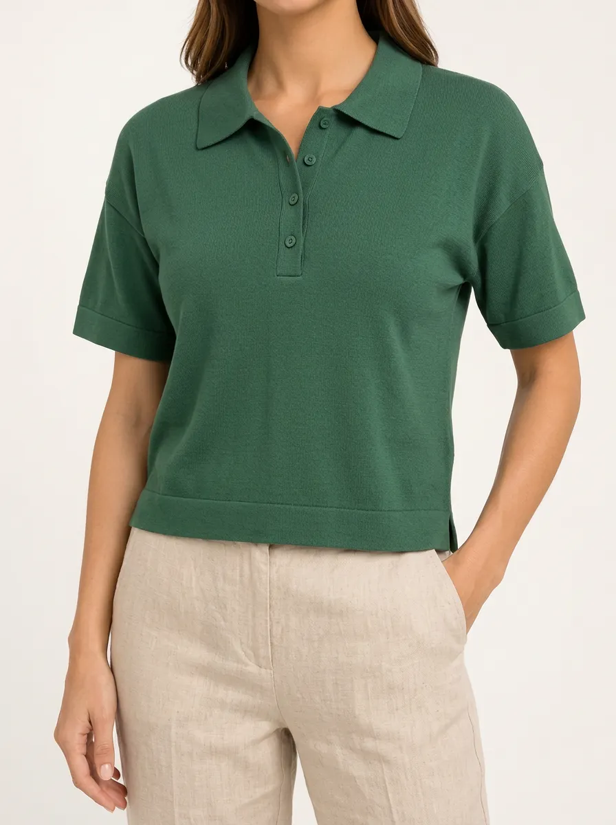 Women's Fresh Green Short Sleeve Everyday Polo