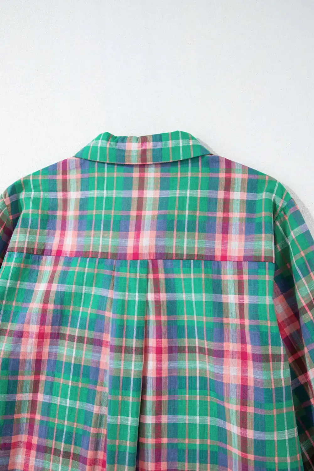 Plaid Collared Relaxed Fit Shirt Blouse