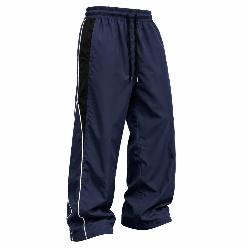 Men's American street-style wide-leg casual trousers