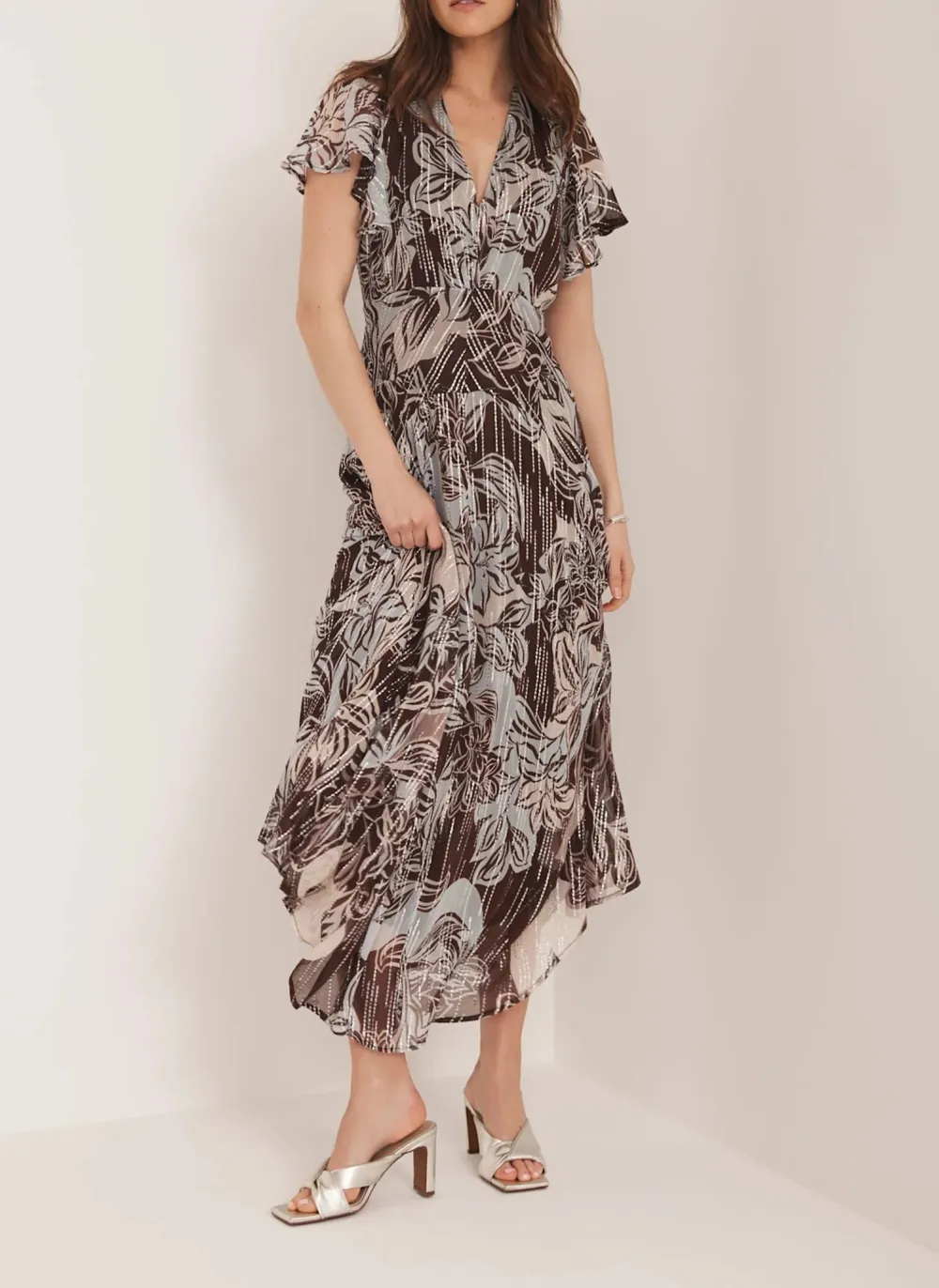 Casual Floral Print Maxi Dress