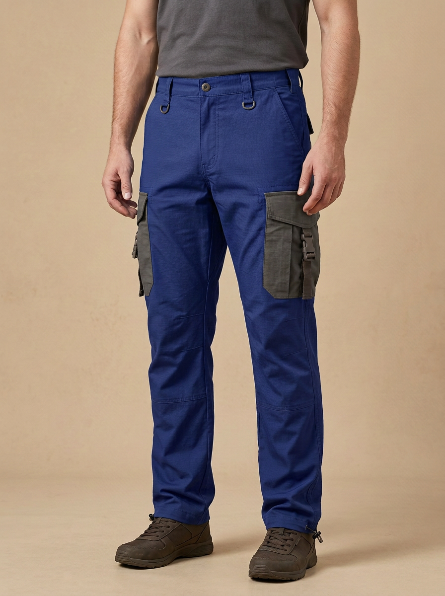 Unisex Multi-Pocket Tactical Work Illustrated Pattern Pants