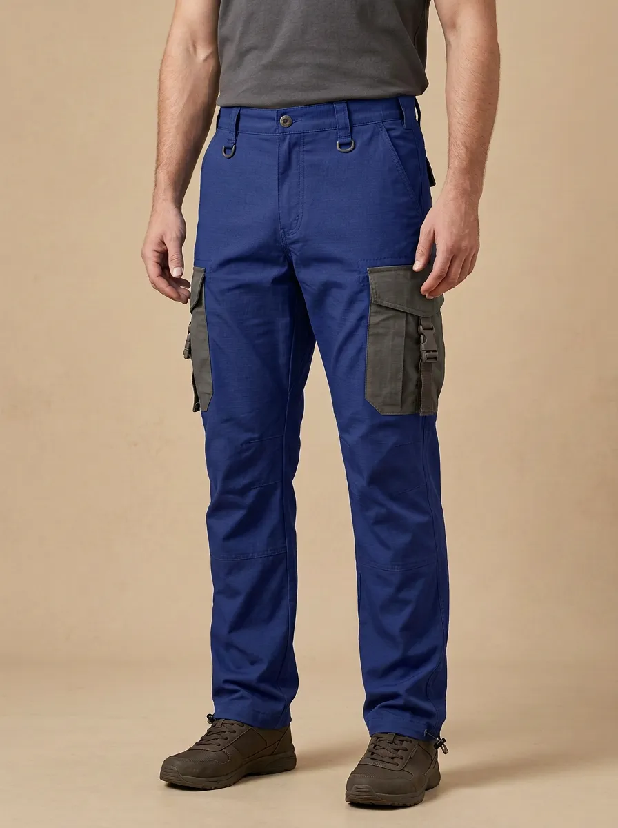 Unisex Multi-Pocket Tactical Work Illustrated Pattern Pants