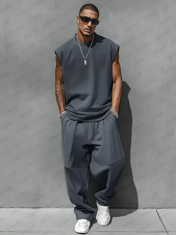 Cotton Blend Tank & Balloon Pants Set