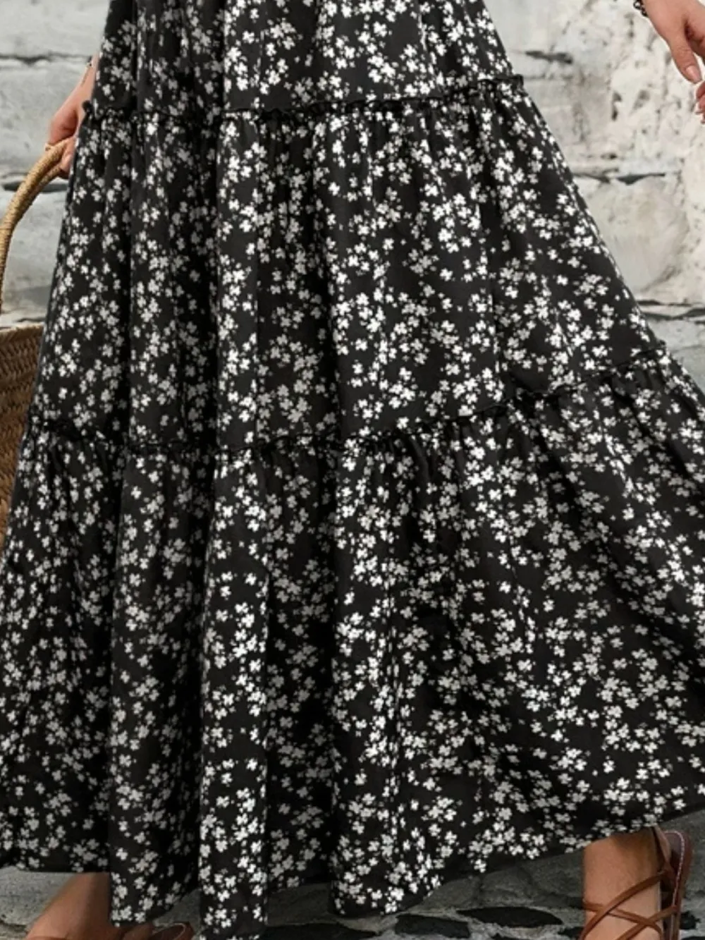 Everyday Tiered Floral Maxi Skirt