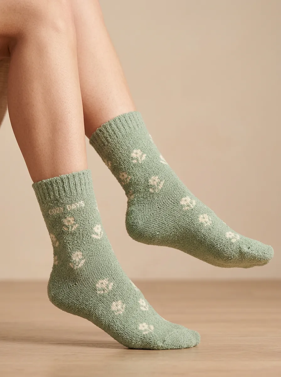 Classic Floral Casual Socks