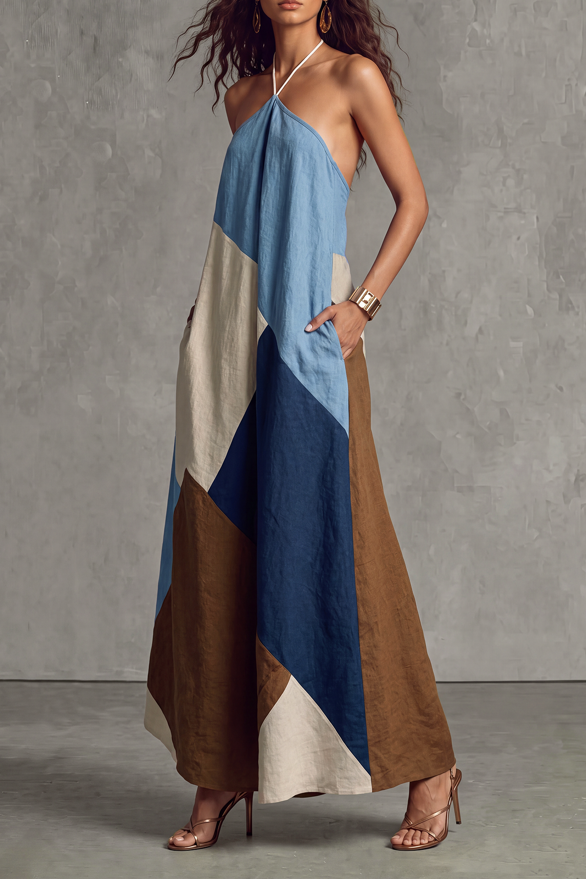 Halter Neck Maxi Dress