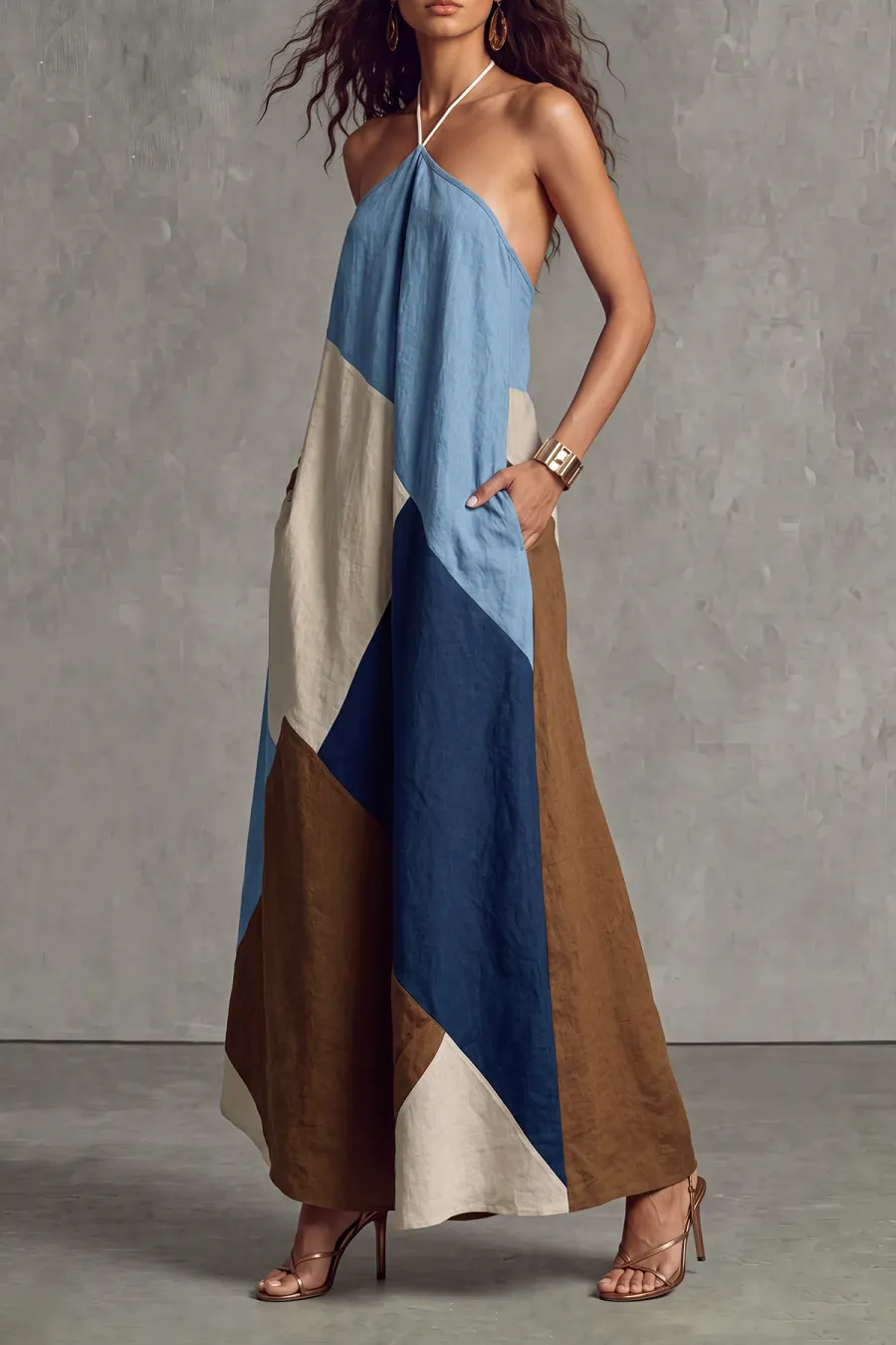 Halter Neck Maxi Dress