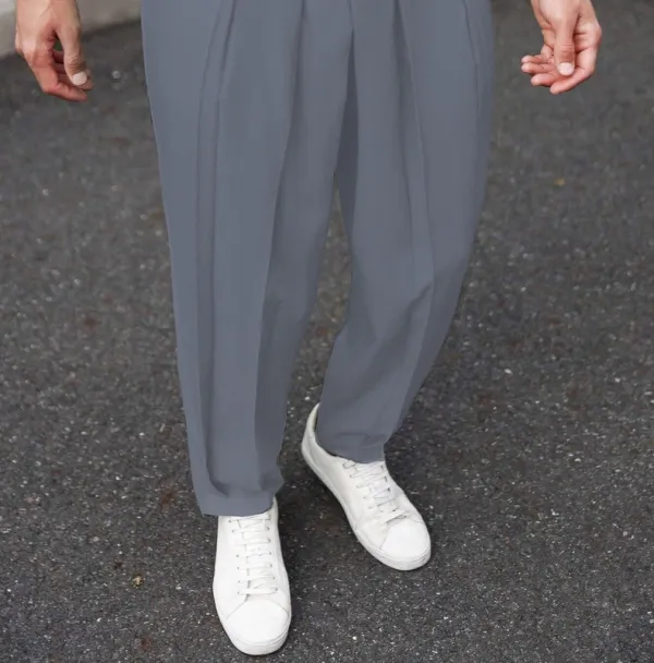 Tailored Pleated Linen Pants