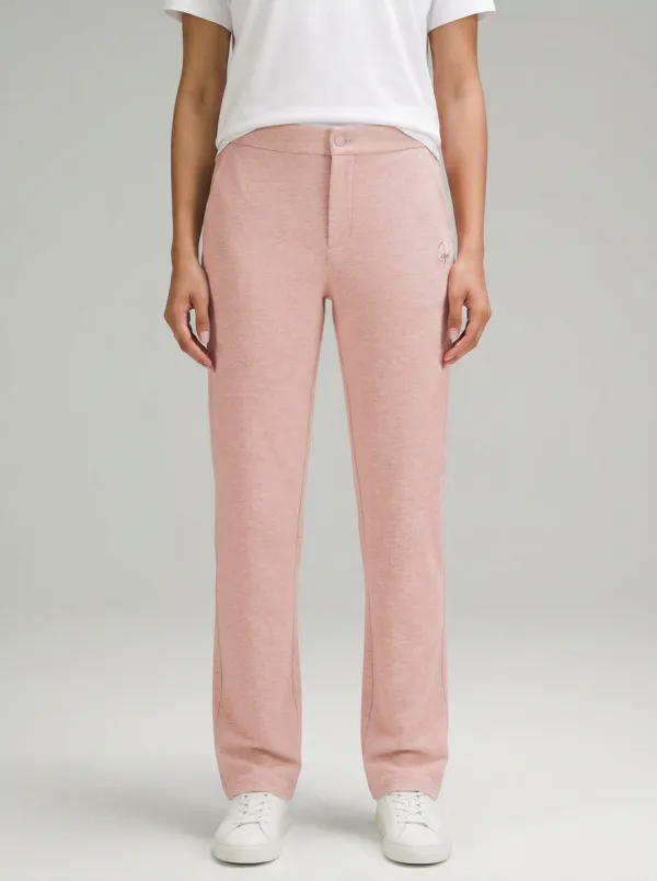 Women's Classic Comfort Cotton Icon Printed Mid Rise Straight Leg Pants