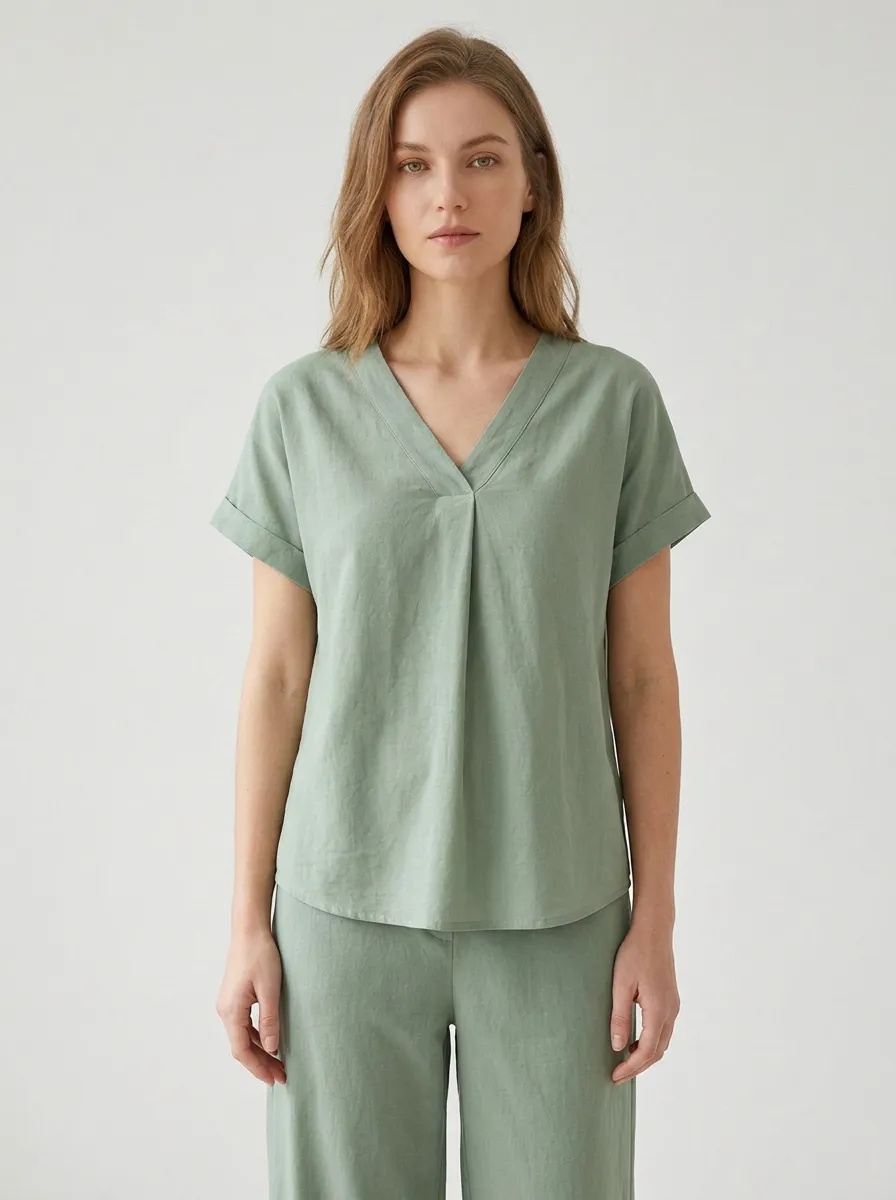 Modern Women's V-Neck Shirt