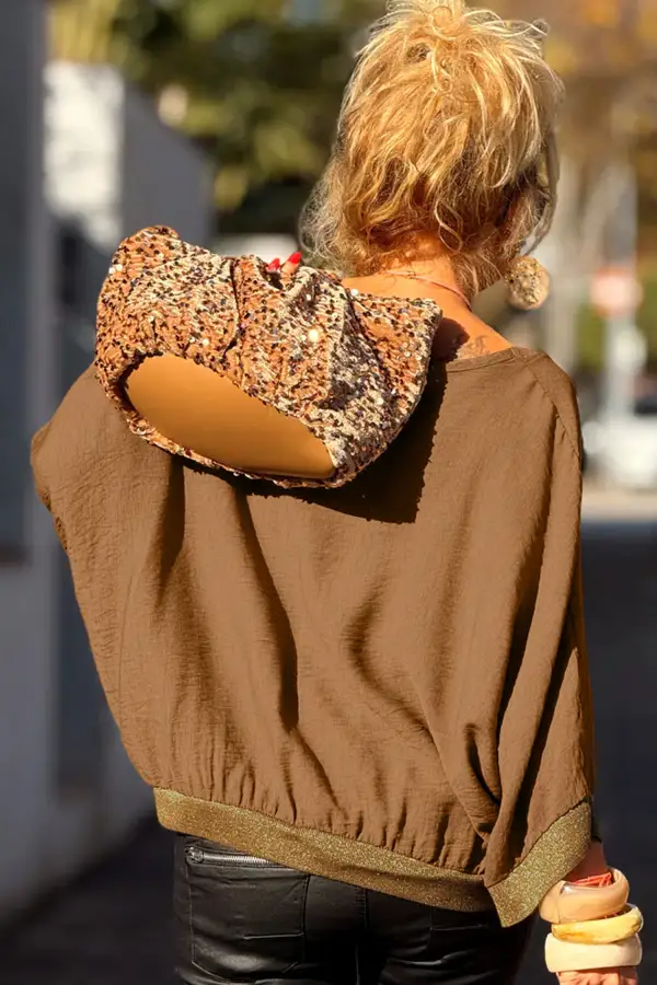 Women's Patchwork V Neck Blouse