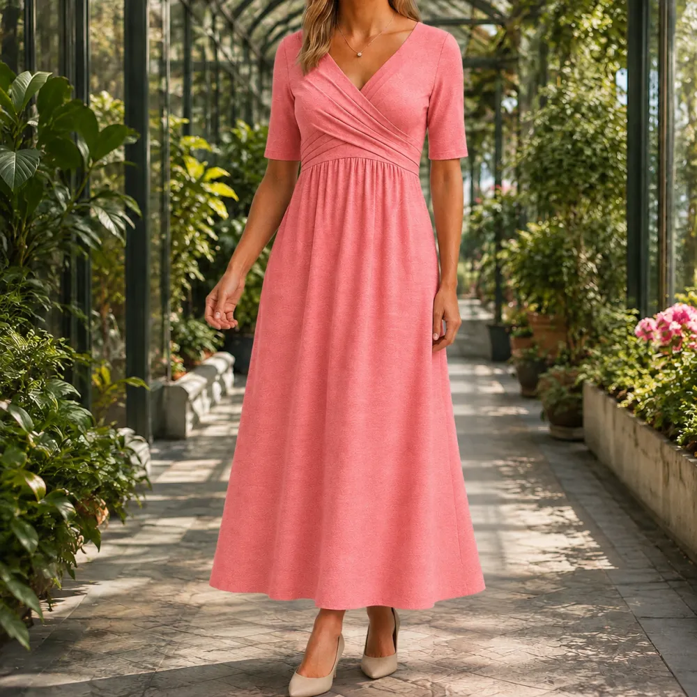 Wrap A-Line Maxi Dress