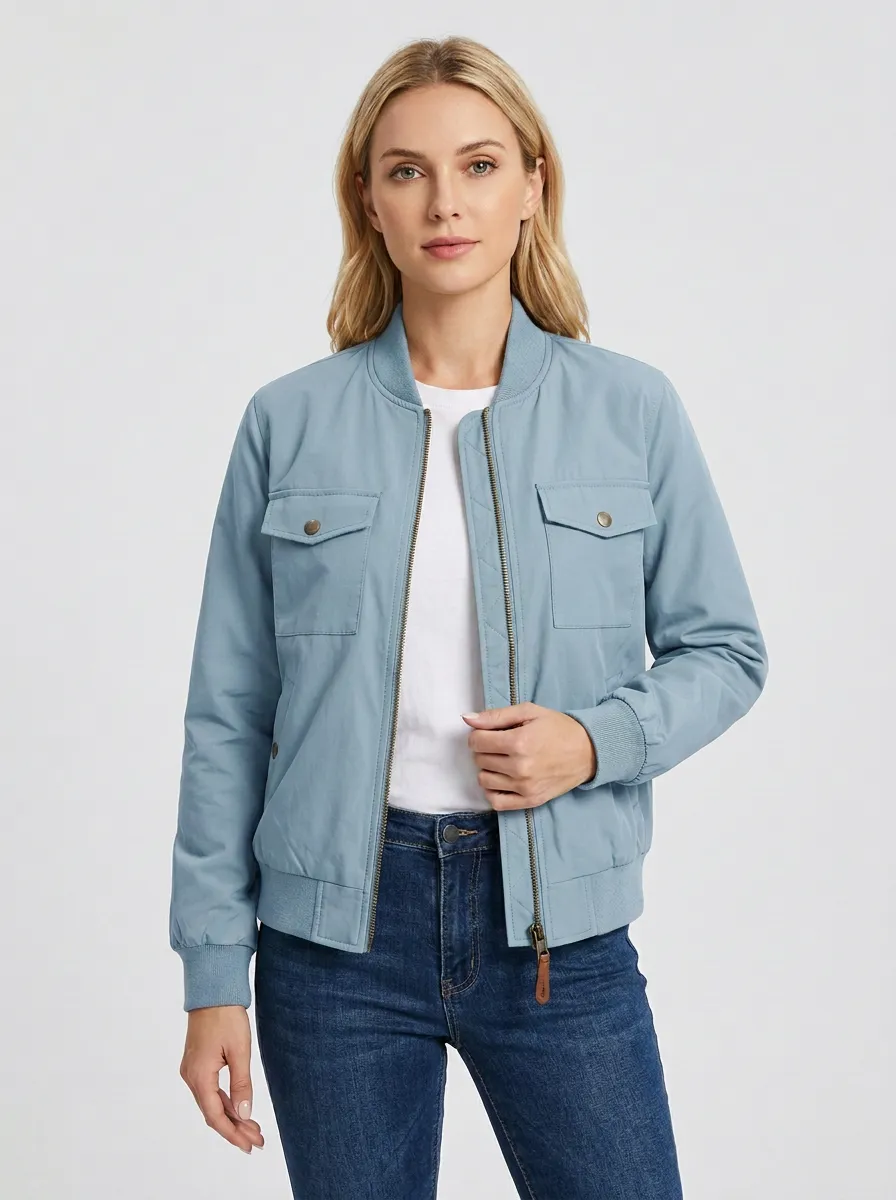 Modern Utility Bomber Women's Casual Jacket