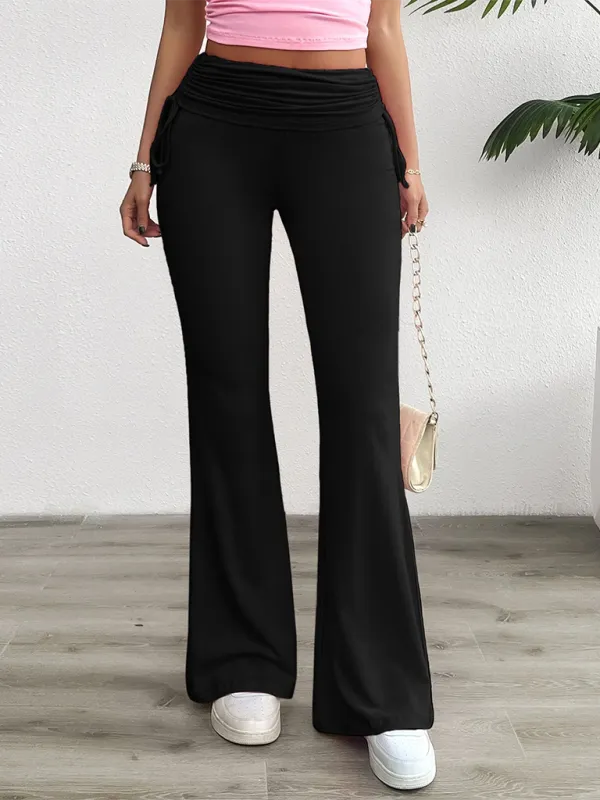 Clean Slim Fit Pleated Trousers Pants