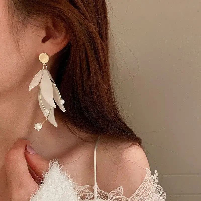 Geometric Floral Statement Earrings