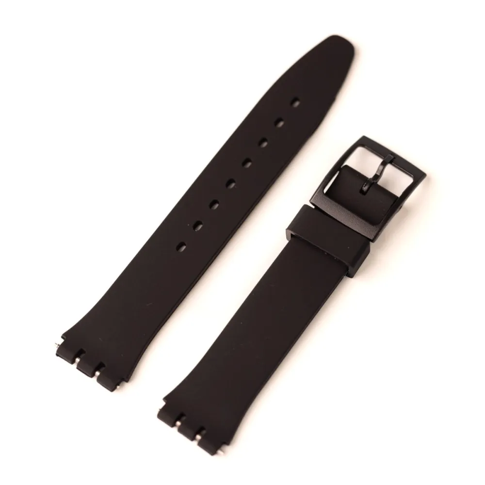 Refined Leather Rubber Watch Strap