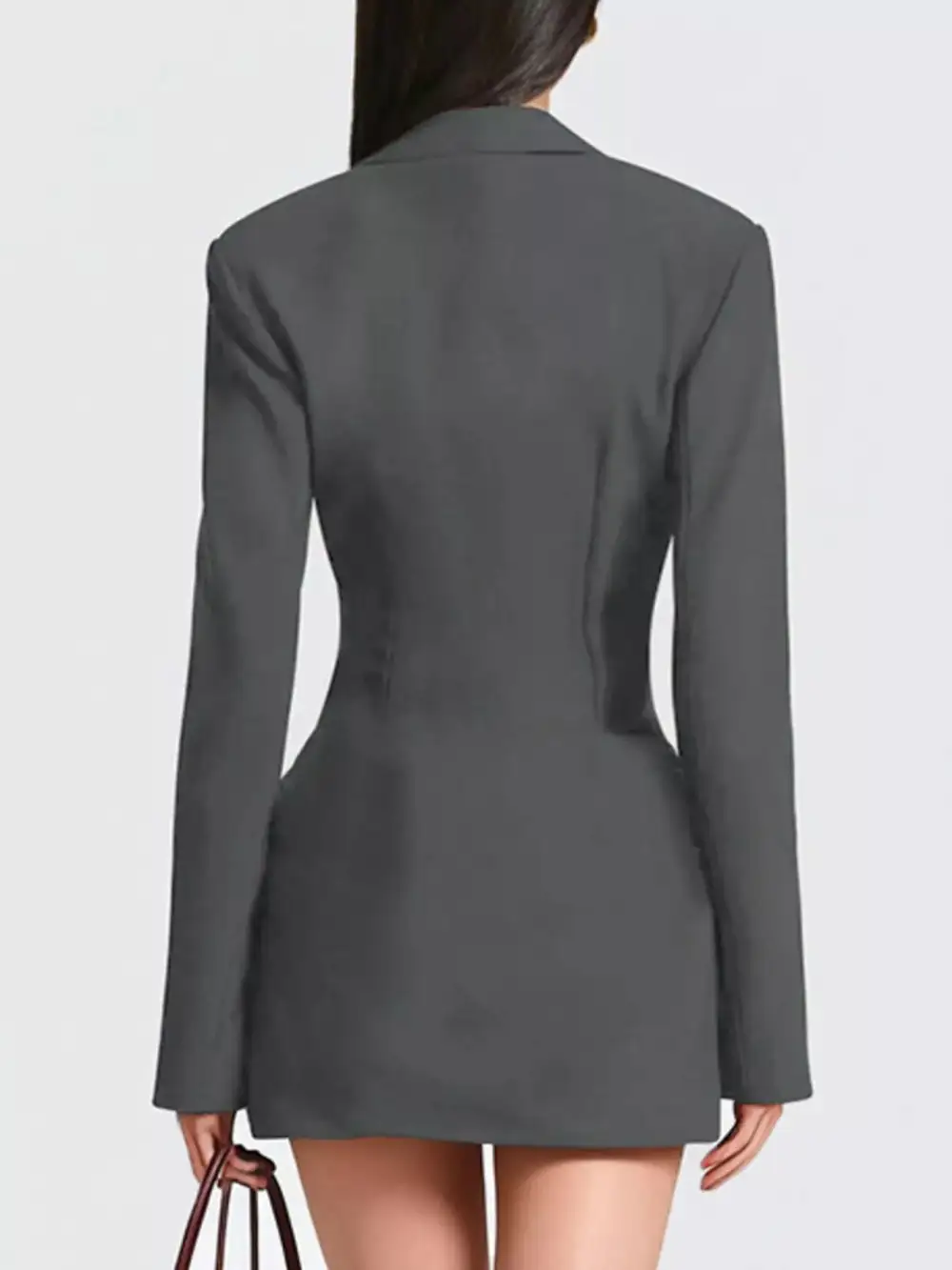 Full Size Blazer- Sleeve Mini Dress Plus Size