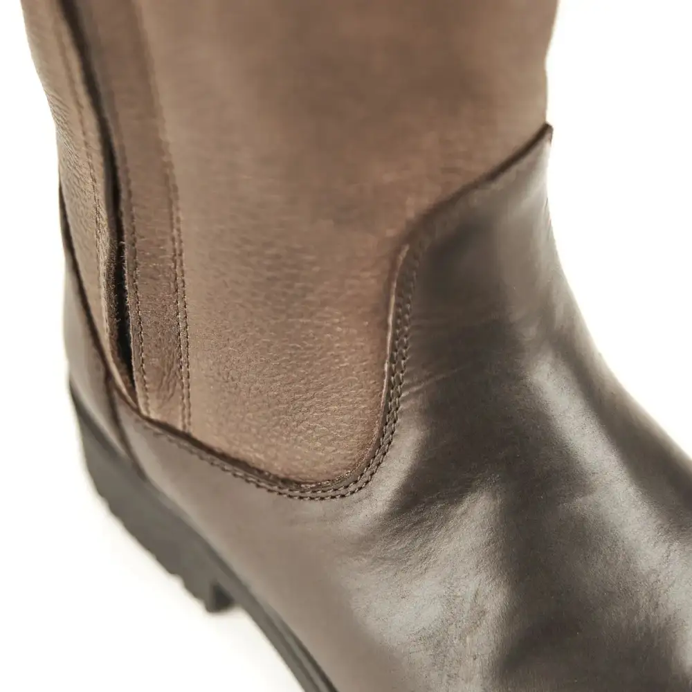 Versatile Weather-Ready Leather Riding Boots