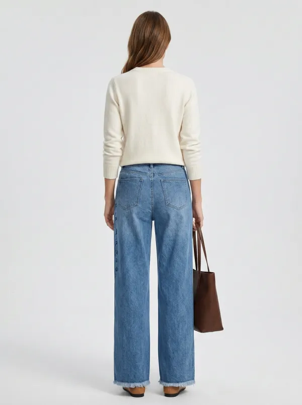 Women's Wide Leg Casual Denim Jeans