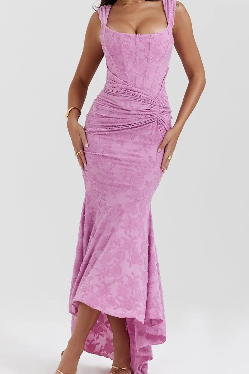 Lace Ruched Bodycon Dress