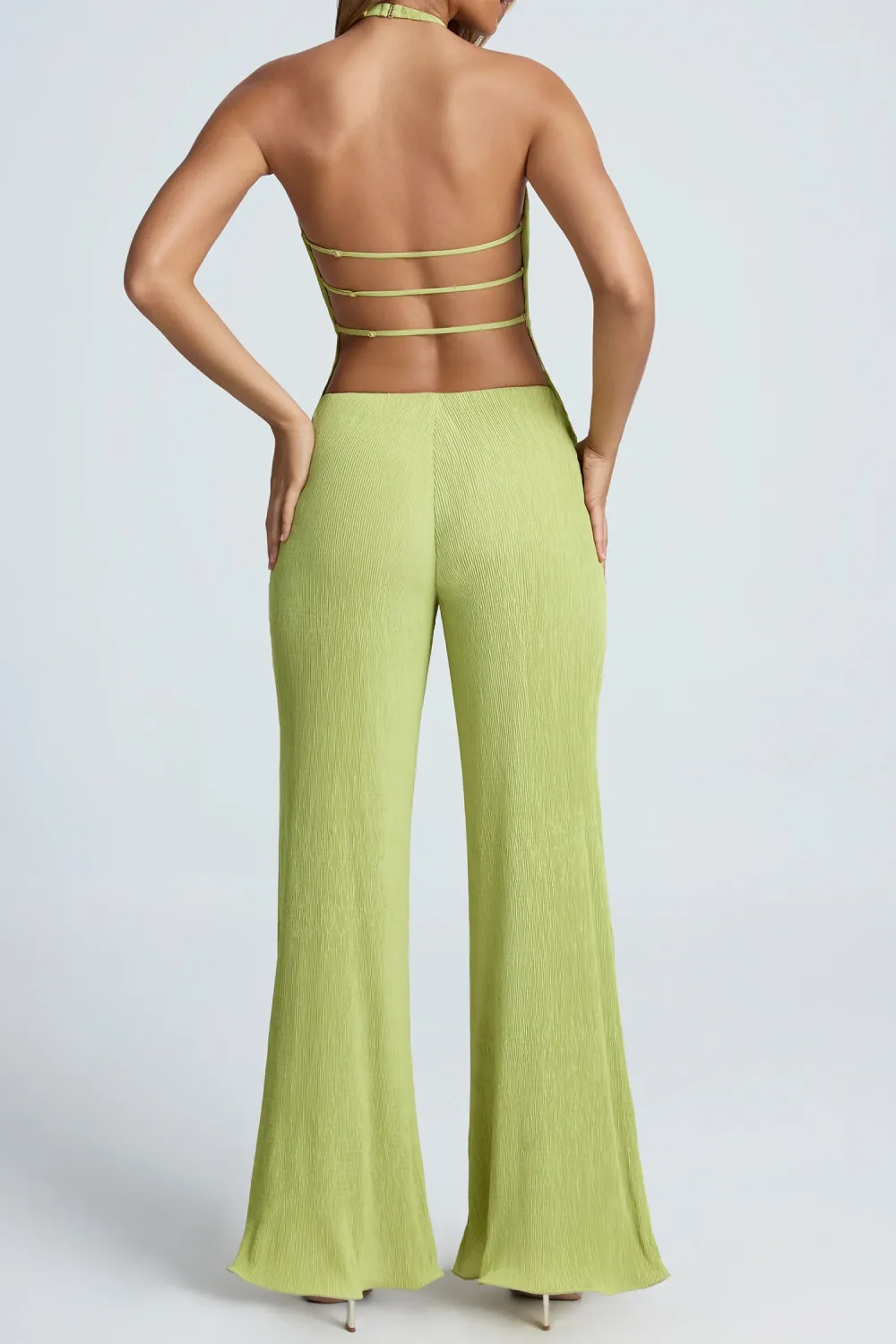 Lightweight High Waist Solid Color Basic Women's Trousers