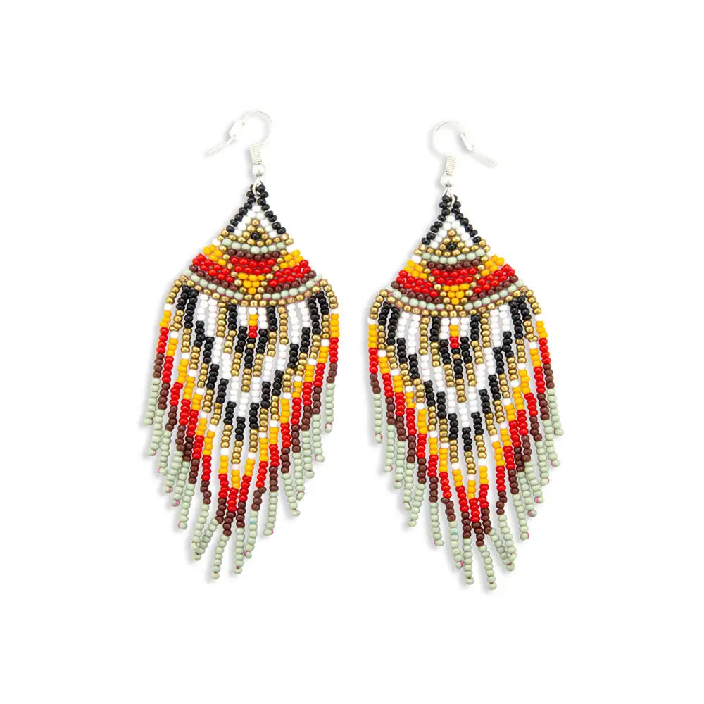 Linear Flowing Artful Statement Earrings