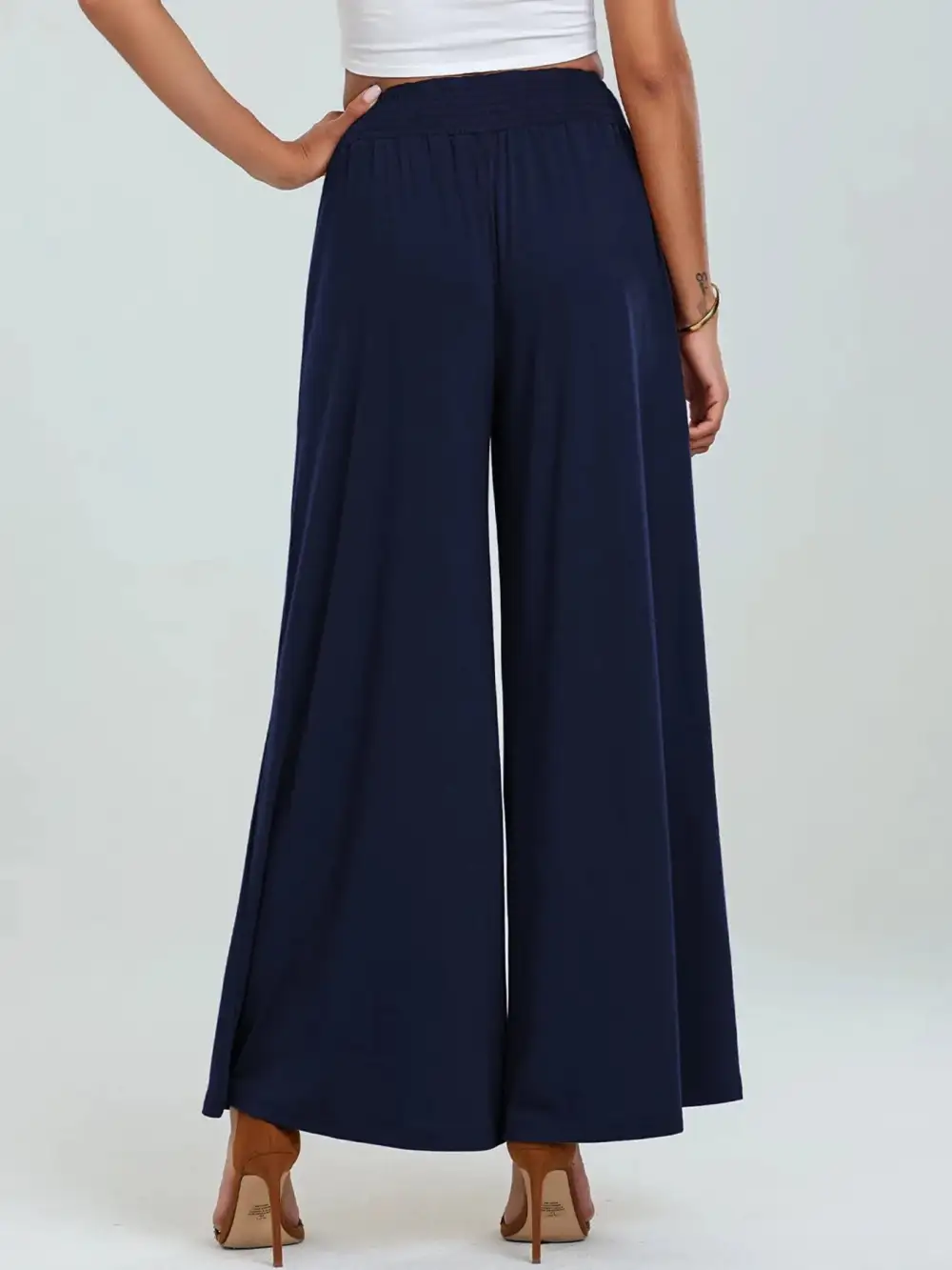 High Waist Pocketed Trousers