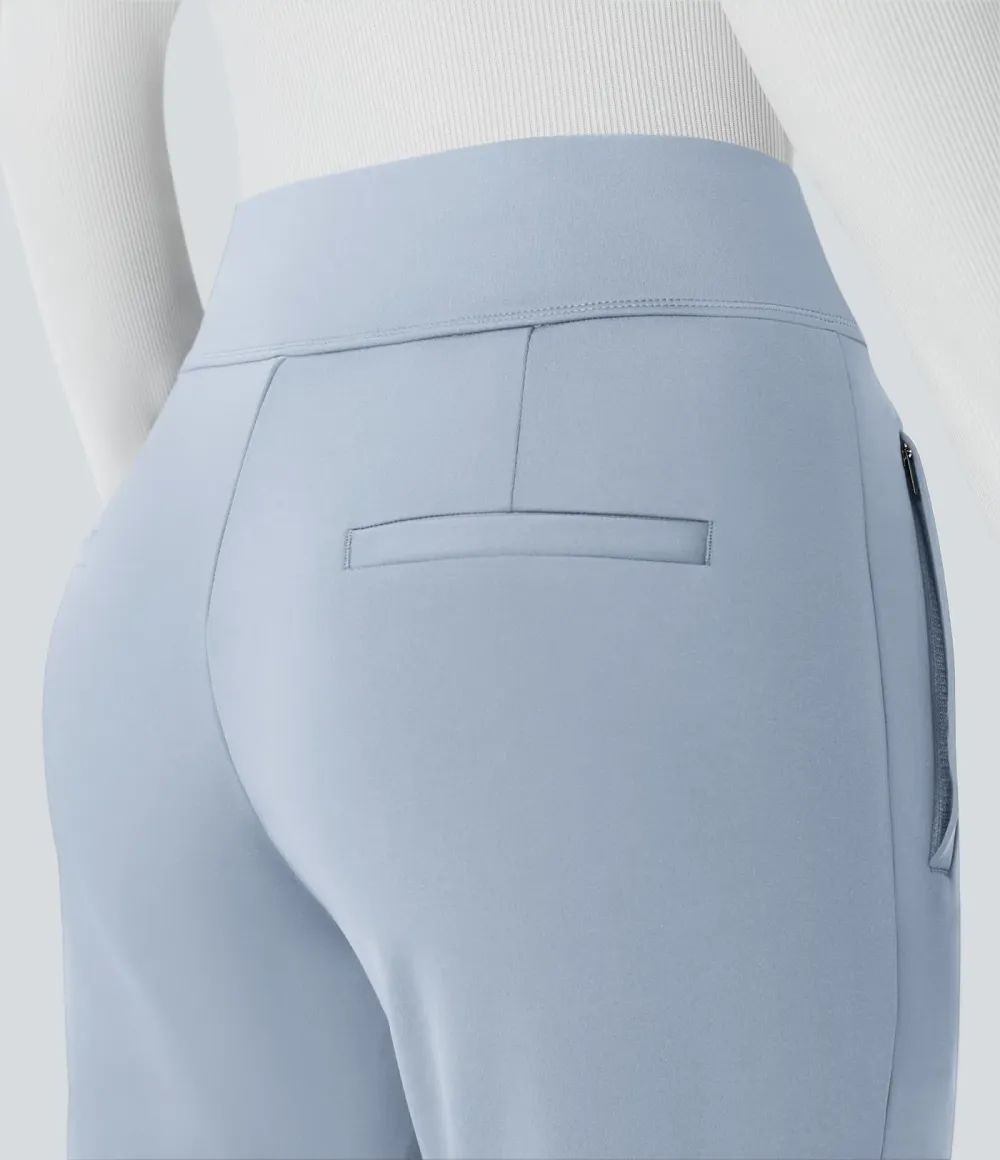  DayStretch Mid Rise Side Zipper Pocket Work Flare Pants