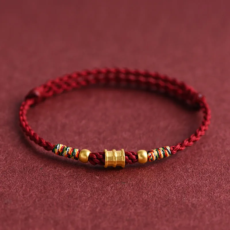 Small Bucket Shape Design Handmade Braided Rope Bracelet Anklet