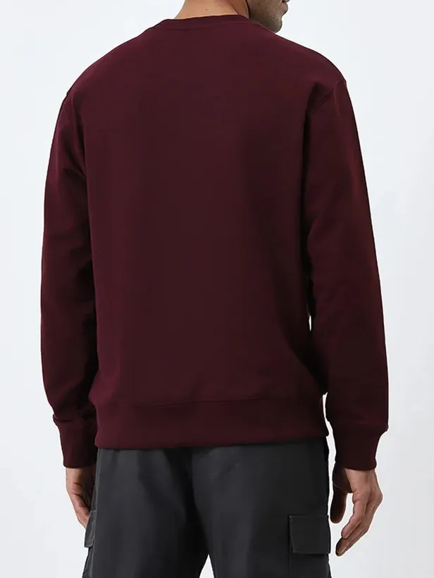 Casual Style  Solid Loose Cotton-Blend Sweatshirt
