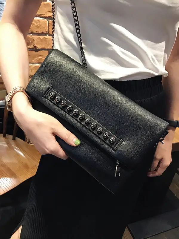 Geometric Rivet Split-joint Bag Handbag