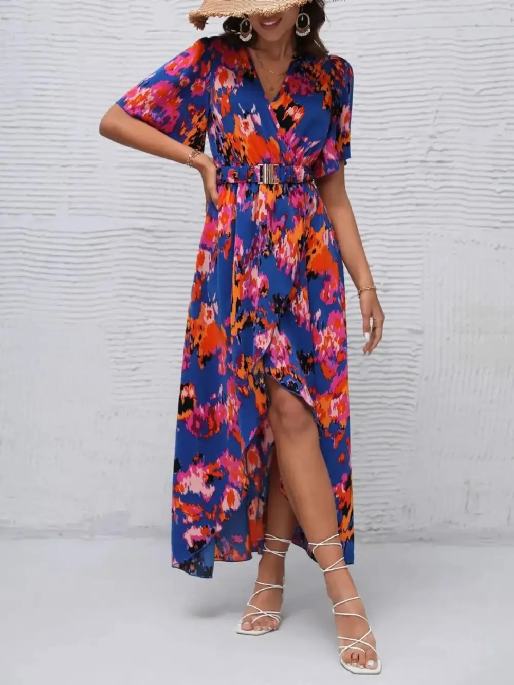 Surplice Neck Maxi Dress