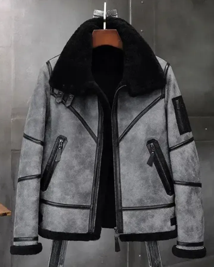 Bomber Shearling Leather Jacket