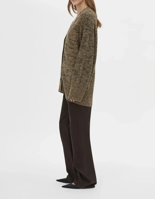 Black Knit Boyfriend Cardigan