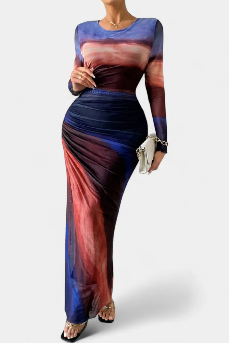 Cape Maxi Dress