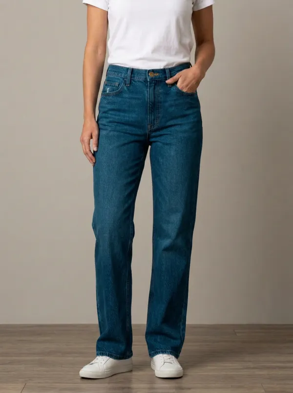High-Rise Denim Casual Daily-Wear Denim Jeans