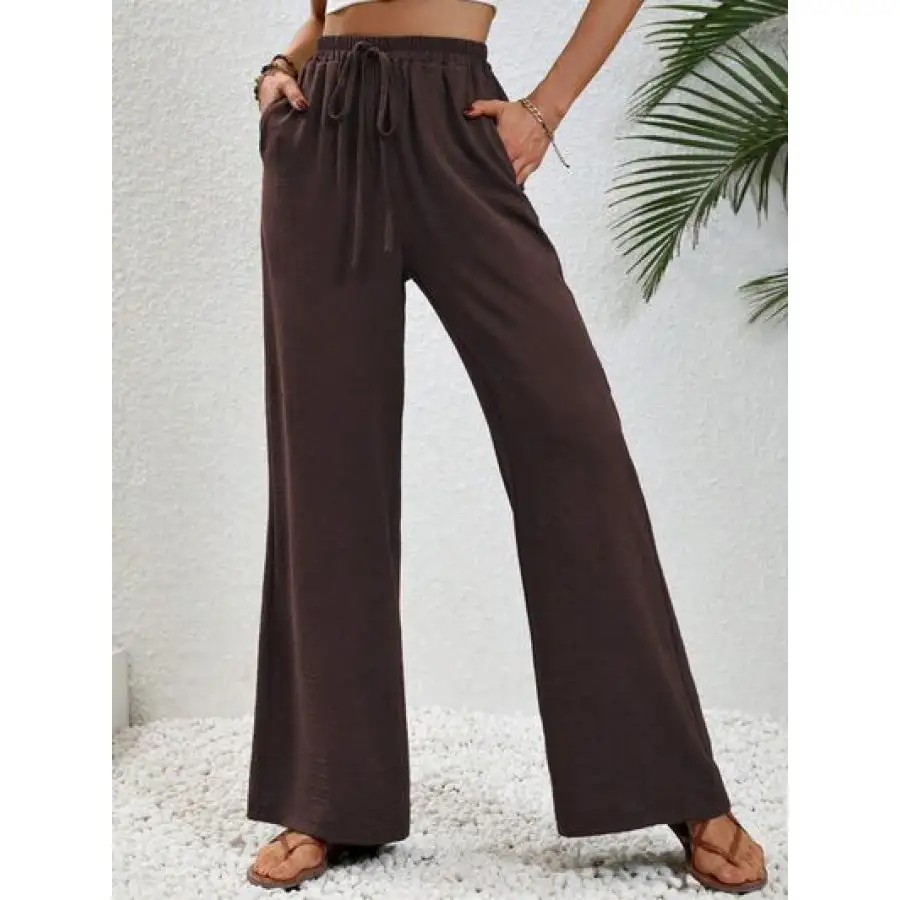 Easy Wide Leg Drawstring Pants