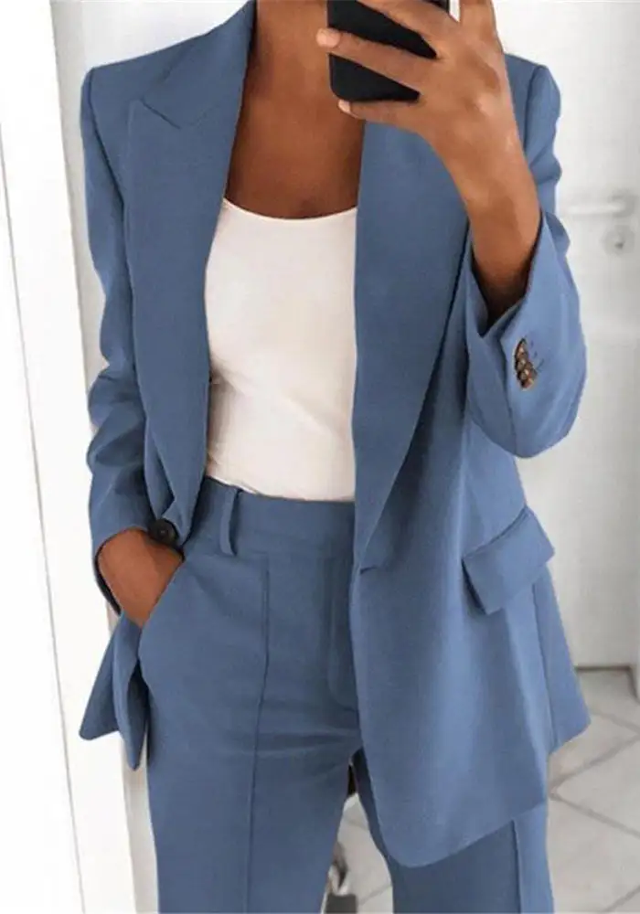 Truly Relaxed Easy Match Work Blazer and Pant Suit（⚡Clearance Sale）