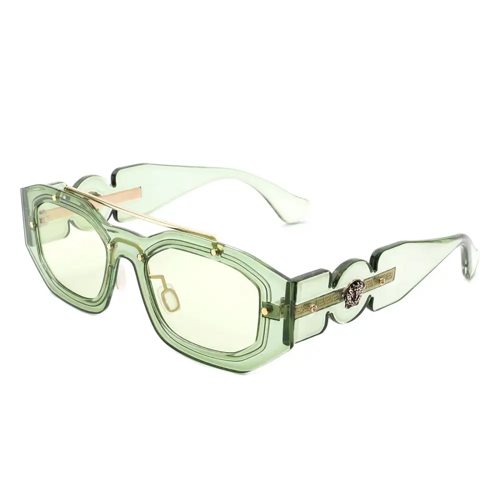 Plush Square Geometric Frame Sunglasses