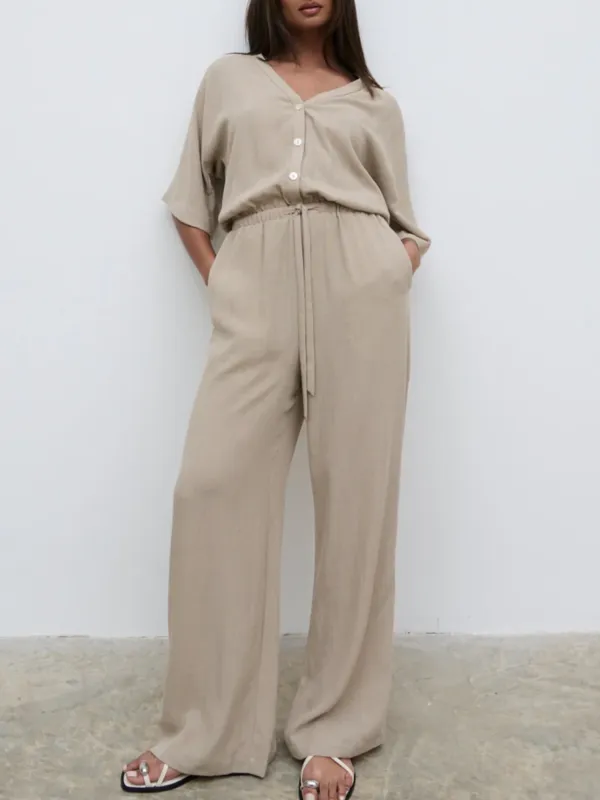 Daily V-Neck Jumpsuit