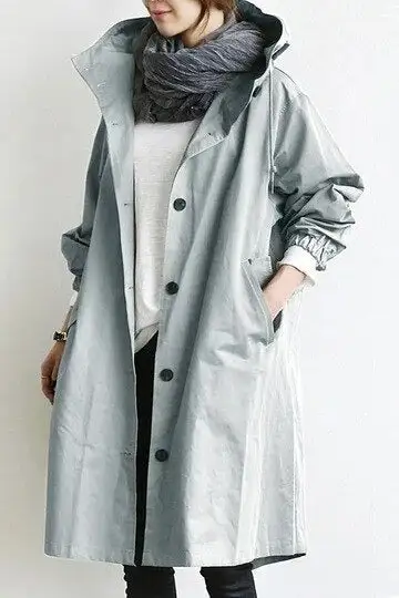 Water Resistant Knit Trench Coat