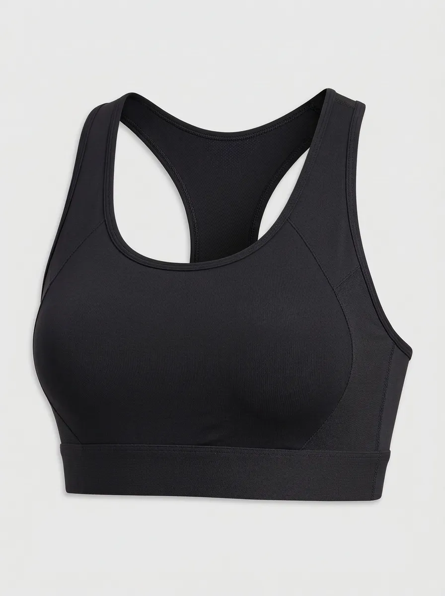 Women's Scoop-Neck Racerback Paneled Sports Bra