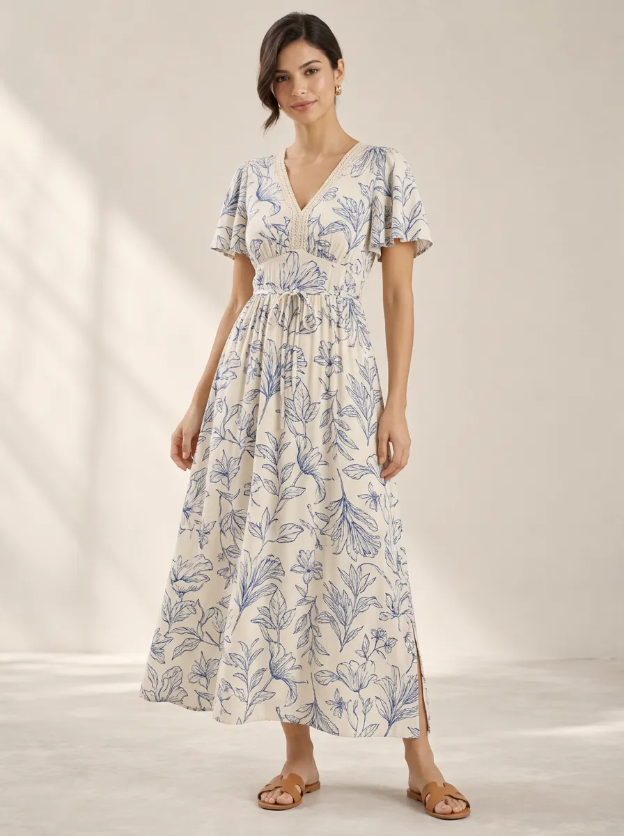 Women's Weekend Botanical Floral Print Dress