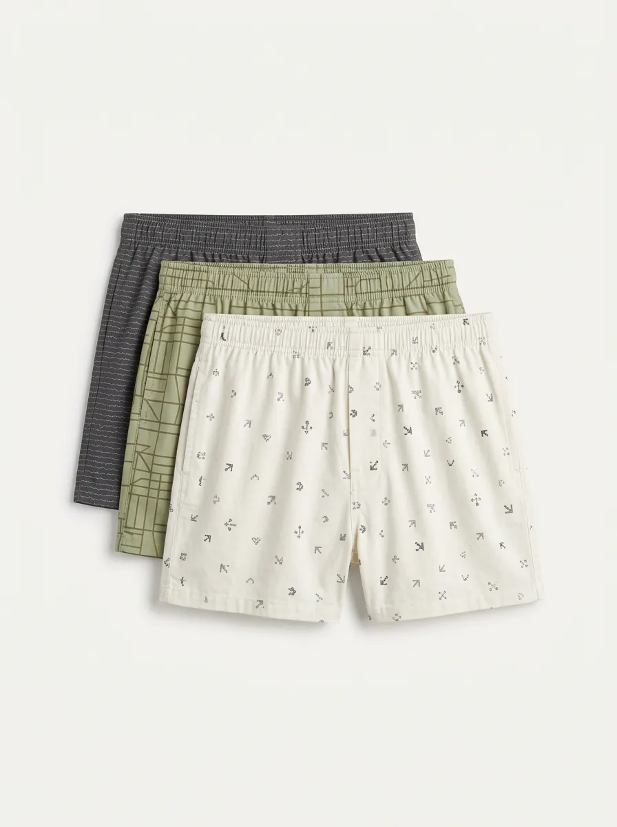 Casual Geometric Boxer Set