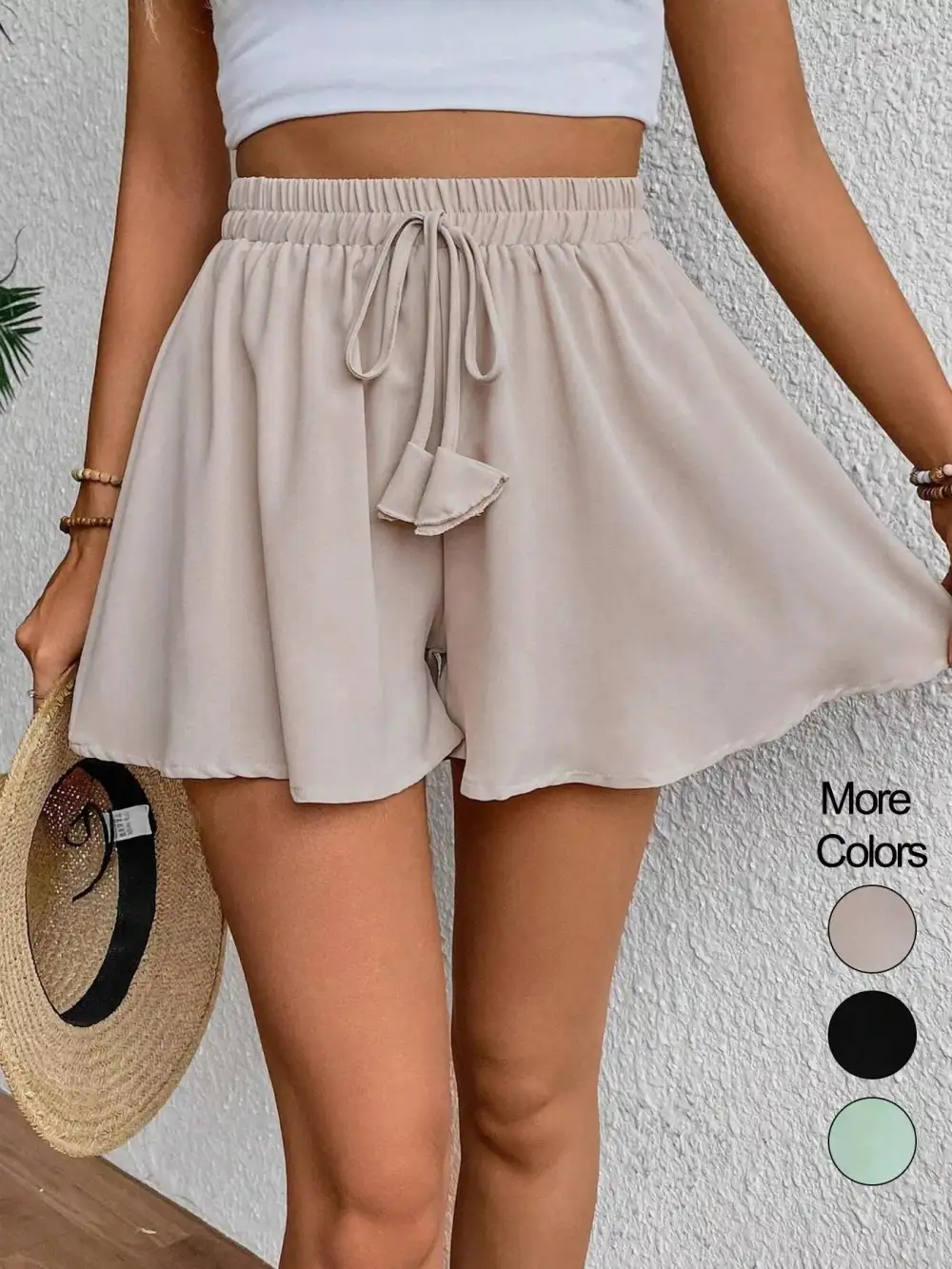 Drawstring Cotton Casual Shorts